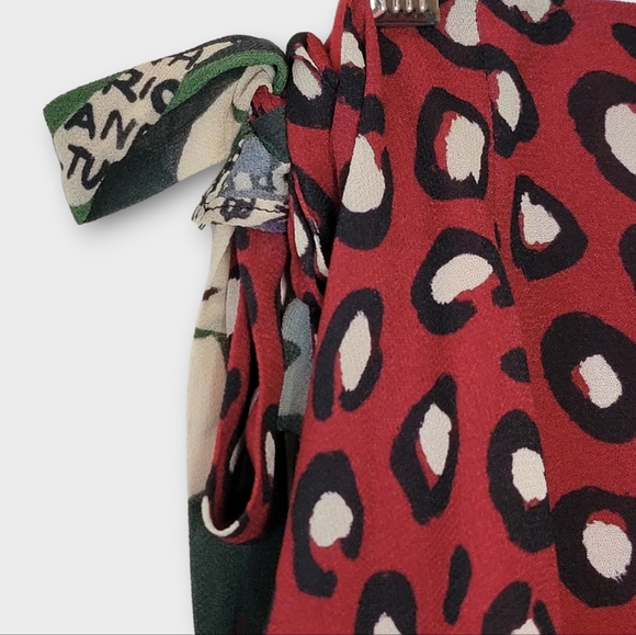 FARM Rio x Anthropologie Jungle Leopard Wrap Skirt - Picture 3 of 10